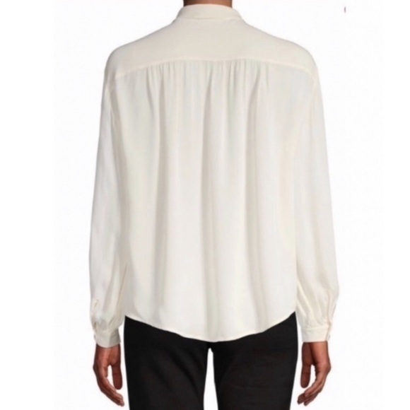 Joie Silk Long Sleeve Tie Neck Blouse. - Picture 2 of 8